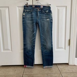 NWOT AG Stilt Cigarette Rollup w/Pink Trim